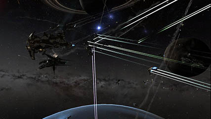 Heavy Assault Cruisers and Frigates smashing on a Tower