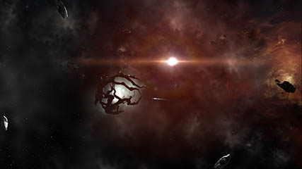 Space seems dark but is lit by infinite suns