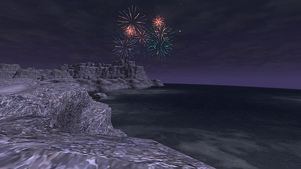Watching the fireworks from South Gustaberg