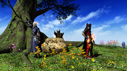 Anubis, Isileth & M.Steiner celebrating atop Heaven-on-High