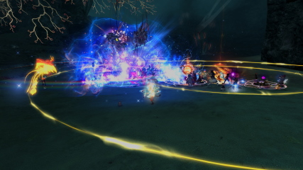 A hunt train in action