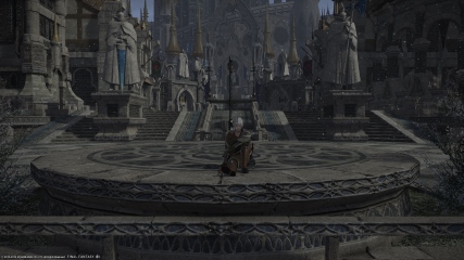 Anubis takes a moment to chill, in Ishgard