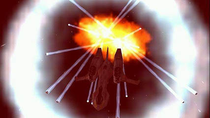 Fighter Outrunning a Massive Shockwave