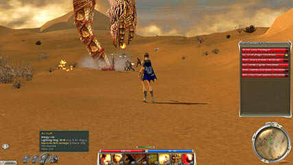 A BIG sandworm in the desert