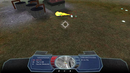 A Friendly MAV Torched With a Flamethrower