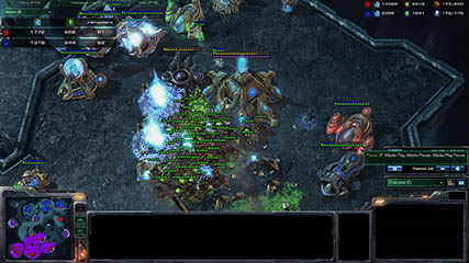 Starcraft 2 - So many Banelings ravage MS' base