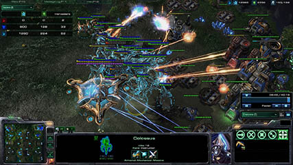 Starcraft 2 - Anubis advances on MS' base with his Protoss death-ball