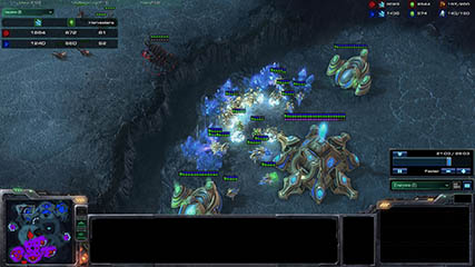 Starcraft 2 - A well placed Fungal Growth massacres MS' Probes