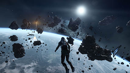 MS somehow made it out of his ship