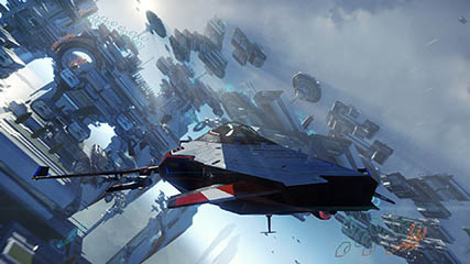 Flying through Defford Link with the M50