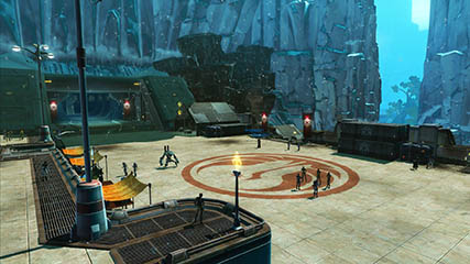 Stepping out of the shuttle on Belsavis