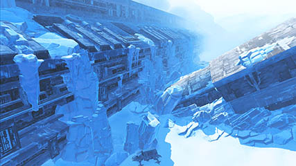 Trying to reach a datacron along this wall on Hoth