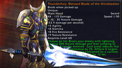 Ava & his Thunderfury. Second guild legendary